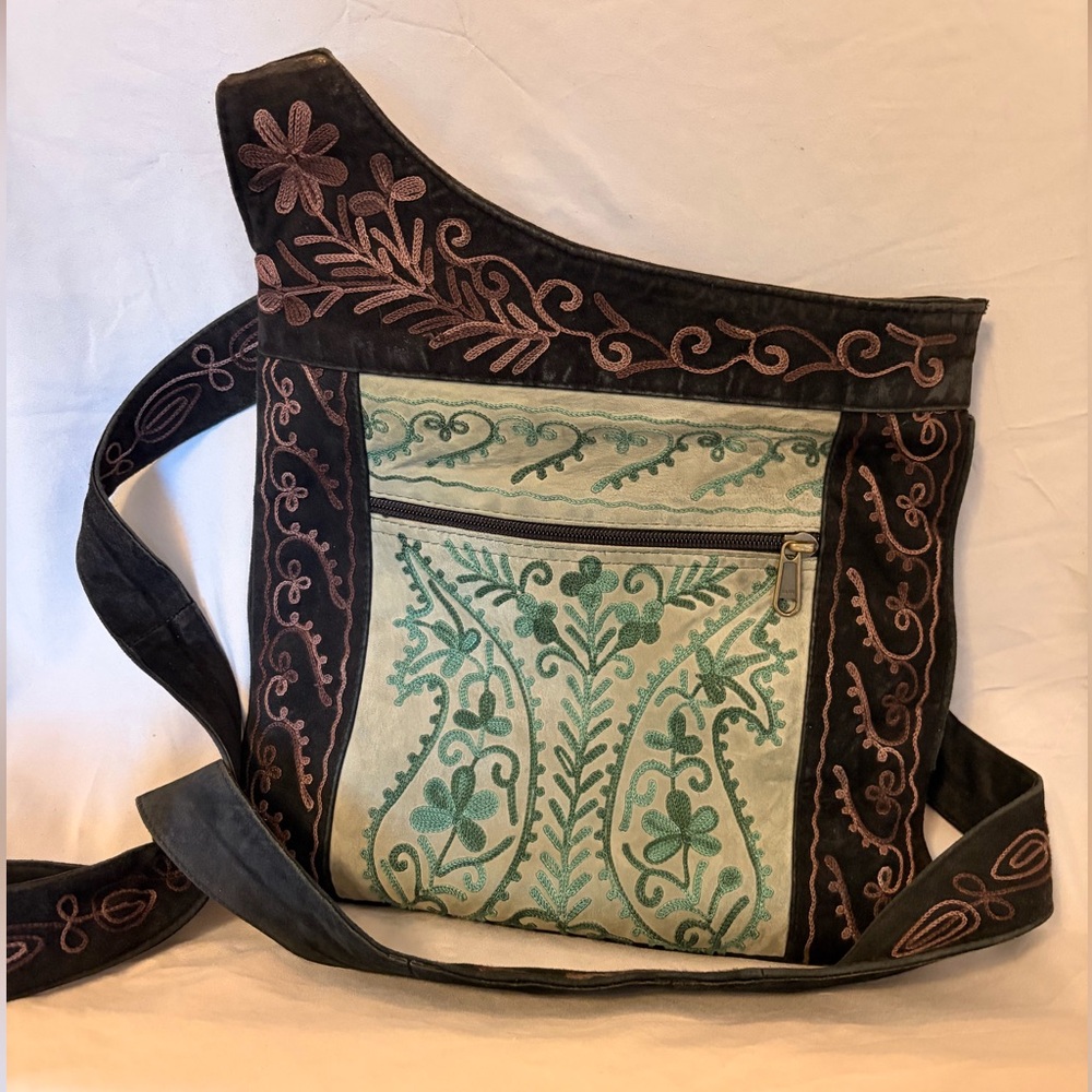 Embroidered Boho Crossbody Bag